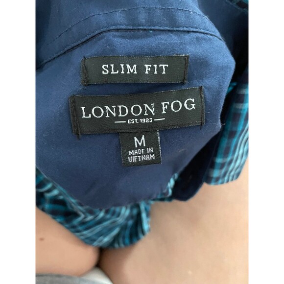 London Fog Men’s Button Up Long Sleeve Shirt Slim Fit — Like New — Size Medium - Picture 4 of 4